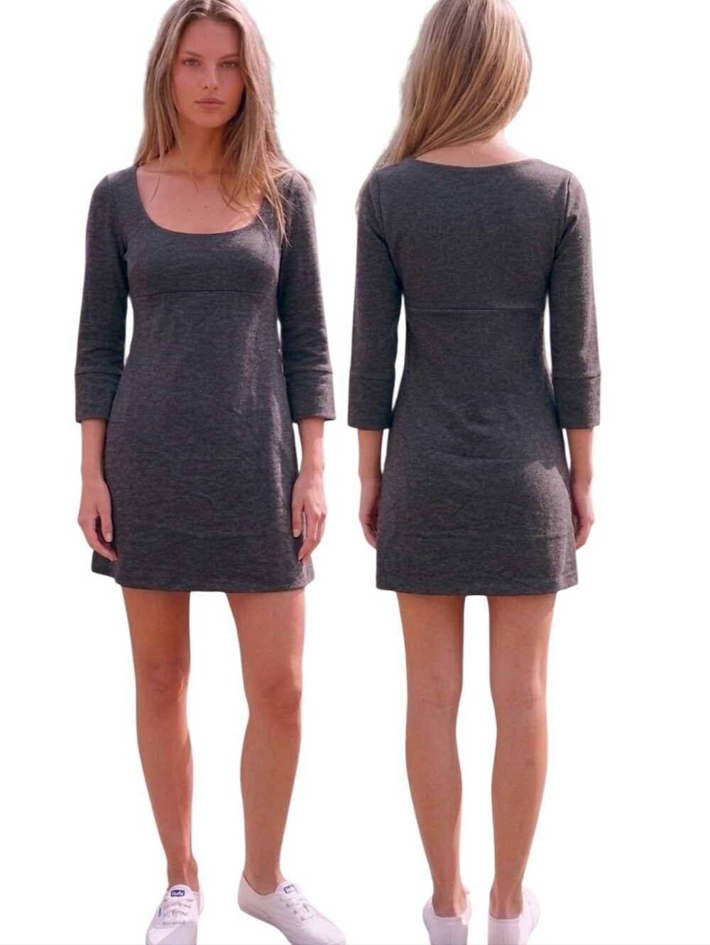 NEW YORK & CO. Charcoal Grey A-line Mini Dress - Small S